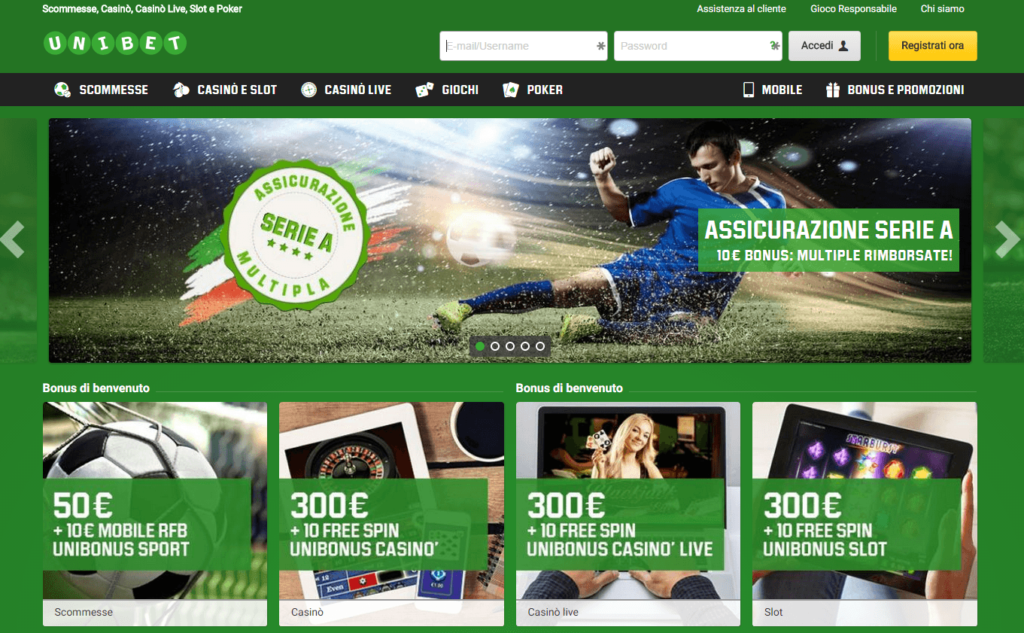 UNIBET Screenshot